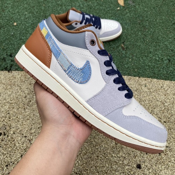 Jordan 1 Low SE Phantom Repaired Denim Swoosh