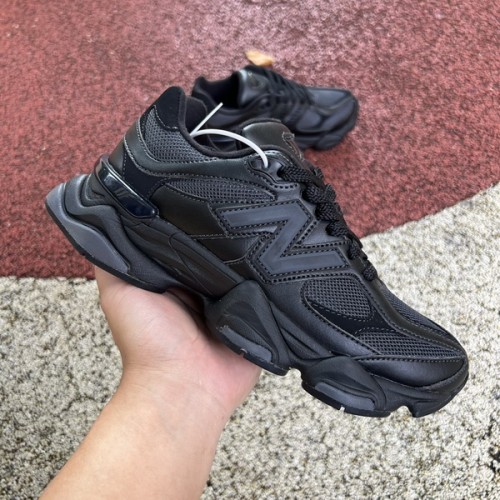 New Balance 9060 Triple Black Leather