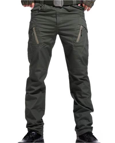 Men's Fashion Metal Zipper Outdoor Special Forces Combat Trousers