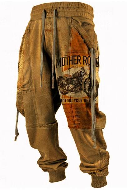 Mother Road Motorcycle Old Rider Men's Outdoor Wear-resistant Casual Pants