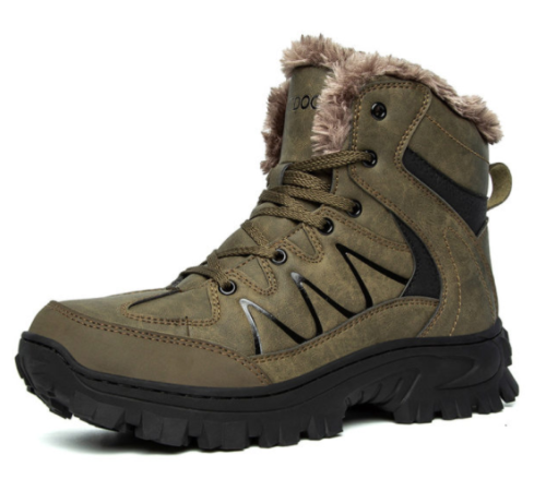 Men's outdoor winter plush tactical boots