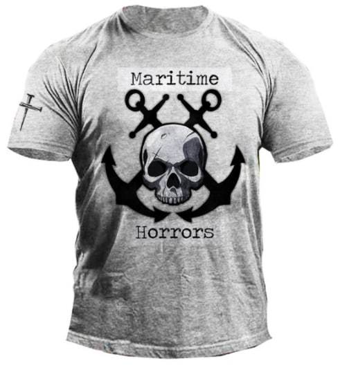 Maritime Horrors Logo Men's Outdoor Tactical Cotton T-Shirt