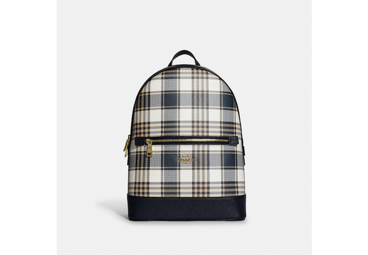 Kenley Backpack With Garden Plaid Print