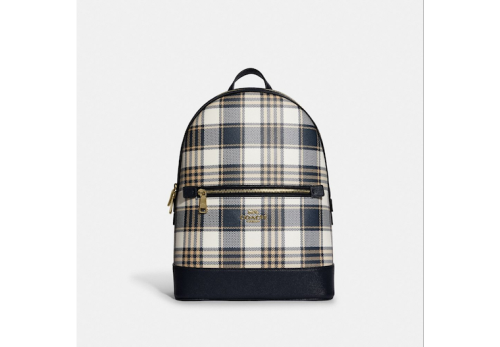 Kenley Backpack With Garden Plaid Print