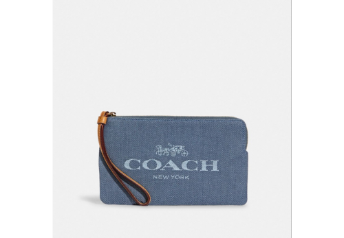Large Corner Zip Wristlet With Coach