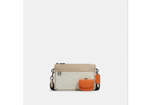 Heritage Convertible Crossbody With Hybrid In Colorblock Signature Canvas