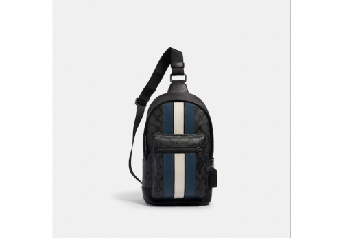 West Pack In Signature Canvas With Varsity Stripe