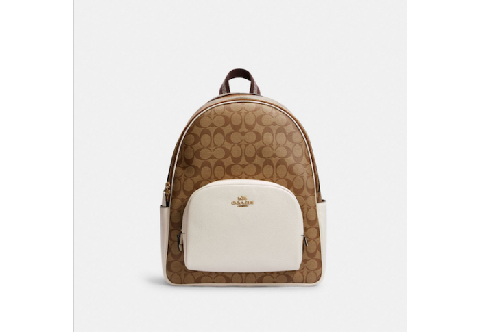 Large Court Backpack In Signature Canvas