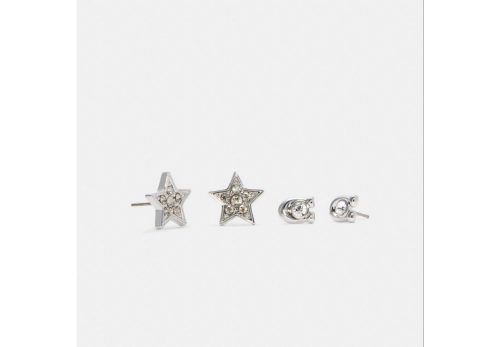Signature And Pave Star Stud Earrings Set