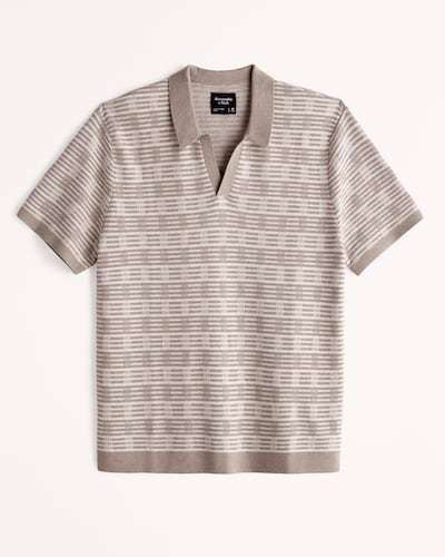 Abercrombie & Fitch Johnny Collar Geometric Sweater Polo