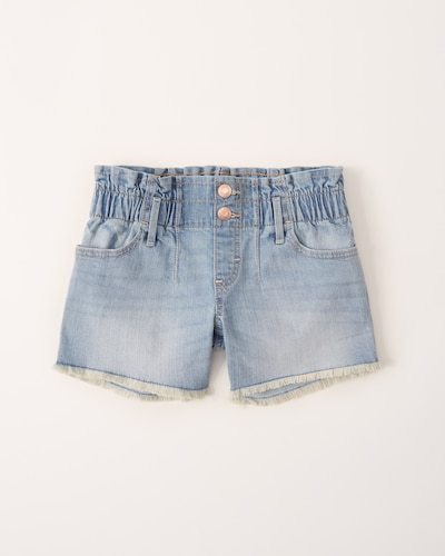 Abercrombie & Fitch Mid Rise Paperbag Waist Midi Shorts
