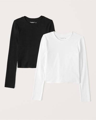 Abercrombie & Fitch 2-Pack Long-Sleeve Ribbed Crew Tee
