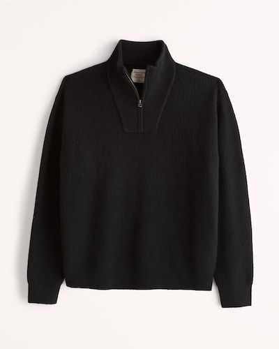 Abercrombie & Fitch Half-Zip Mockneck Sweater