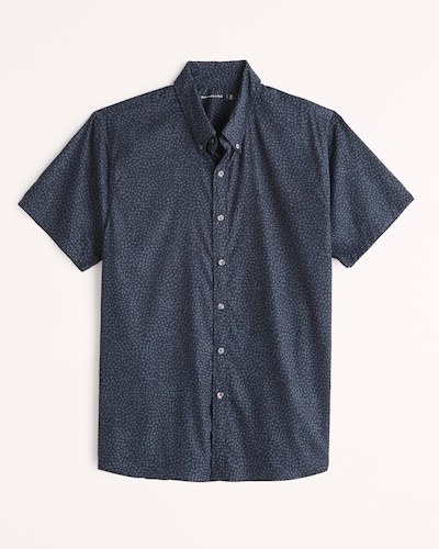 Abercrombie & Fitch Traveler Short-Sleeve Performance Button-Up Shirt