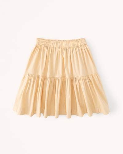 Abercrombie & Fitch Poplin Volume Mini Skirt