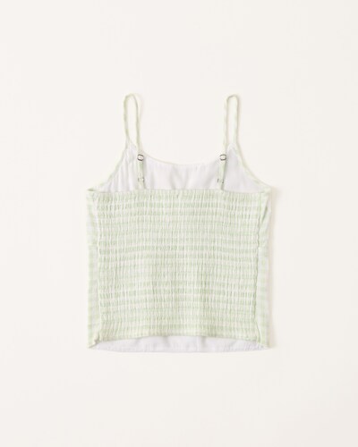 Abercrombie & Fitch Cropped Smocked Waist Top