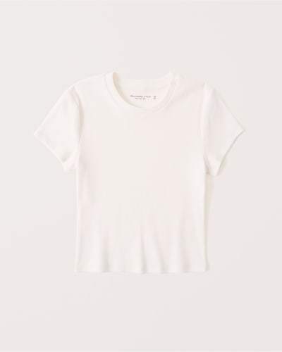 Abercrombie & Fitch Ribbed Crew Essential Tee