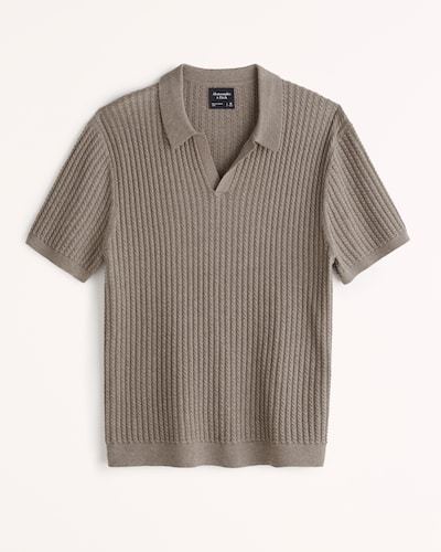 Abercrombie & Fitch Textured Stitch Sweater Polo
