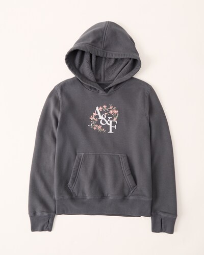 Abercrombie & Fitch Embroidered Logo Hoodie