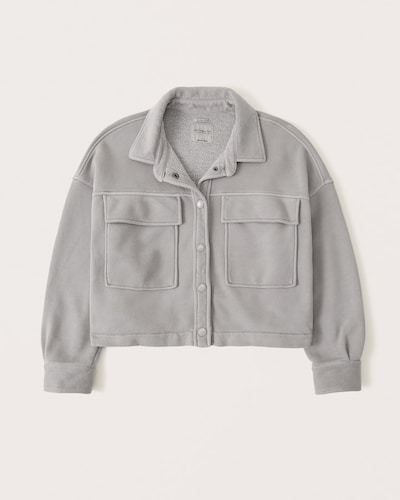 Abercrombie & Fitch Softaf Max Cropped Shacket