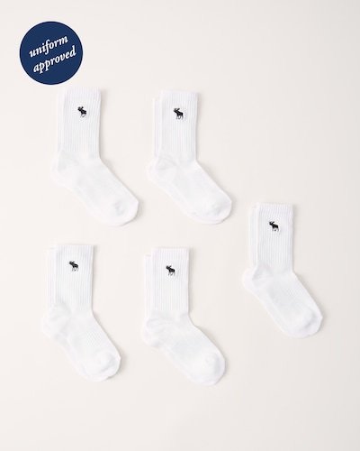 Abercrombie & Fitch 5-Pack Calf Socks