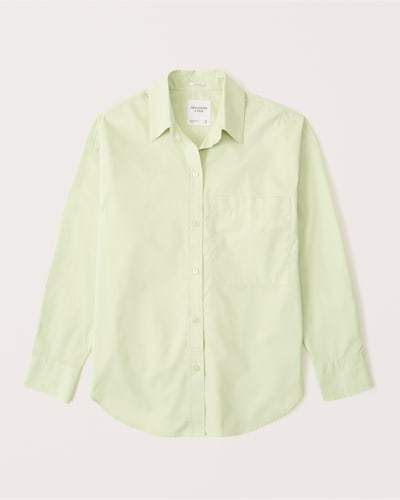 Abercrombie & Fitch Oversized Poplin Button-Up Shirt