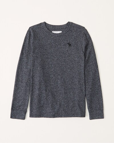 Abercrombie & Fitch Long-Sleeve Textured Icon Tee