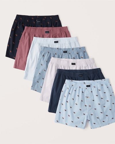 Abercrombie & Fitch 7-Pack Woven Logo Boxers