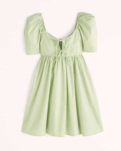 Abercrombie & Fitch Keyhole Babydoll Mini Dress