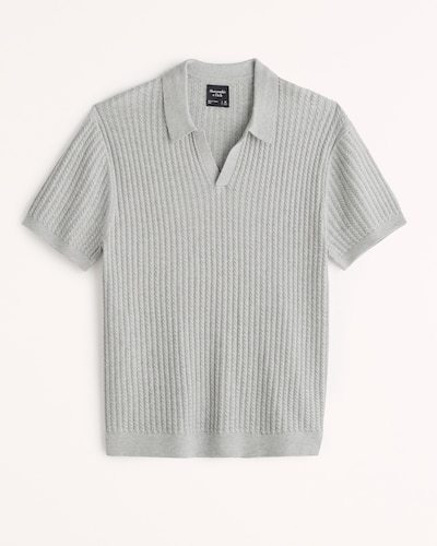 Abercrombie & Fitch Textured Stitch Sweater Polo