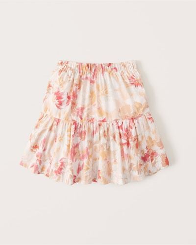 Abercrombie & Fitch Tiered Poplin Mini Skirt
