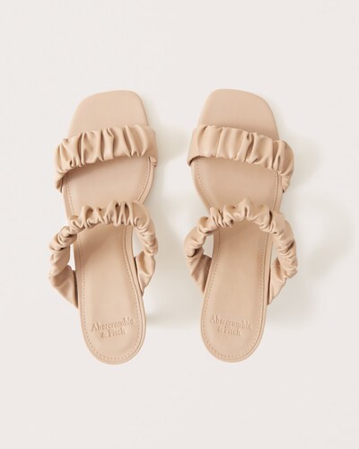 Abercrombie & Fitch Scrunchie Heel Sandals