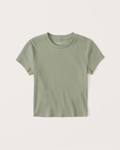 Abercrombie & Fitch Ribbed Crew Essential Tee