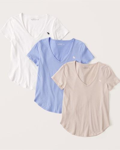 Abercrombie & Fitch 3-Pack Icon V-Neck Tee