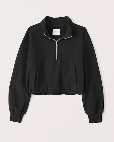 Abercrombie & Fitch Softaf Max Cinched Bungee Half-Zip