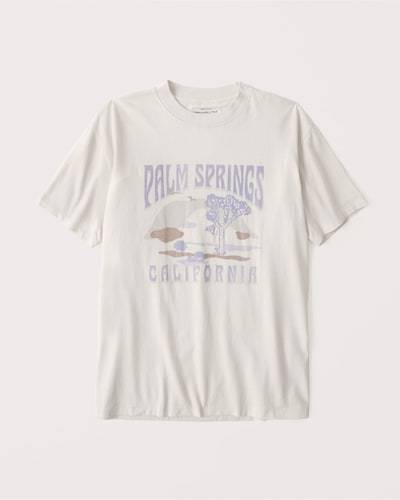 Abercrombie & Fitch Oversized Boyfriend Palm Springs Graphic Tee