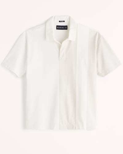 Abercrombie & Fitch Short-Sleeve Oversized Rugby Polo