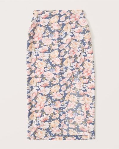Abercrombie & Fitch Wrap Midi Skirt