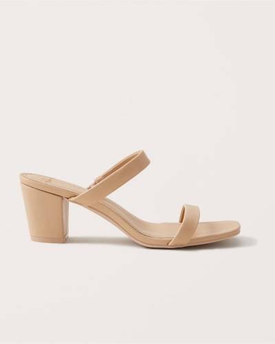 Abercrombie & Fitch Double Strap Heel Sandals