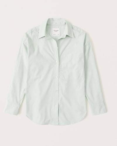 Abercrombie & Fitch Oversized Poplin Button-Up Shirt