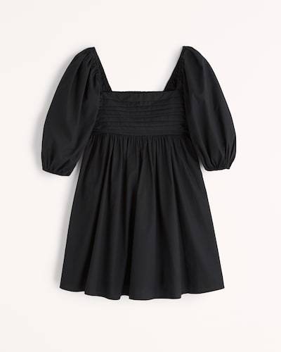 Abercrombie & Fitch Ruched Bodice Puff Sleeve Mini Dress