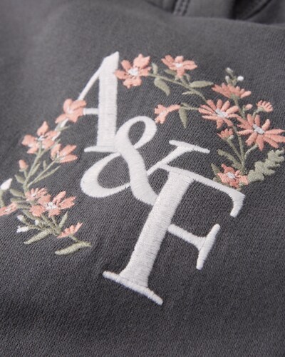 Abercrombie & Fitch Embroidered Logo Hoodie