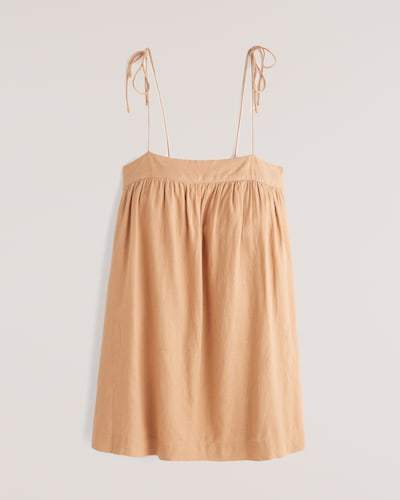 Abercrombie & Fitch Tie-Strap Trapeze Mini Dress