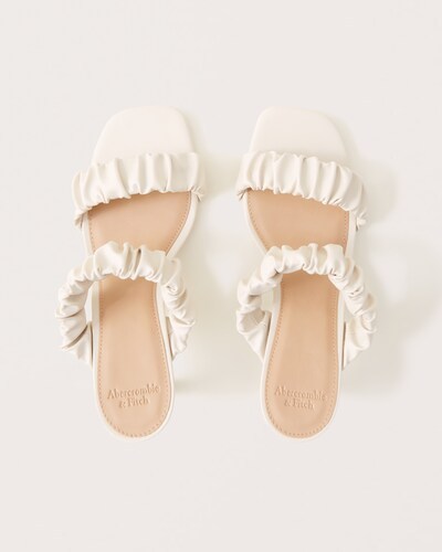 Abercrombie & Fitch Scrunchie Heel Sandals
