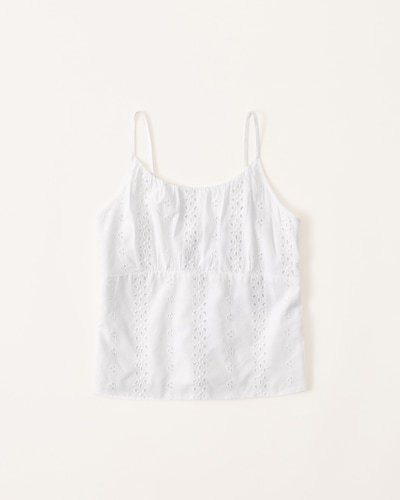 Abercrombie & Fitch Cropped Smocked Waist Top