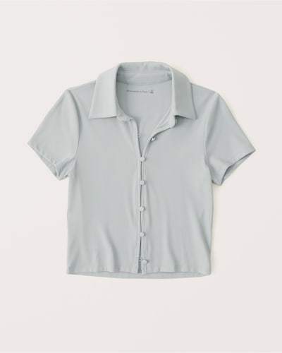 Abercrombie & Fitch Seamless Rib Fabric Polo
