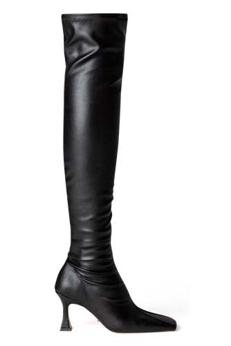 Fonda Black Venezia 8cm Long Boots