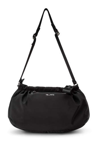 Aspen Black Nylon Tote Bag