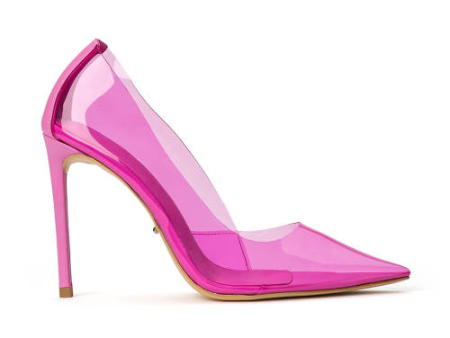Alijah Pink Vinylite/Pink Nappa 10.5cm Heels