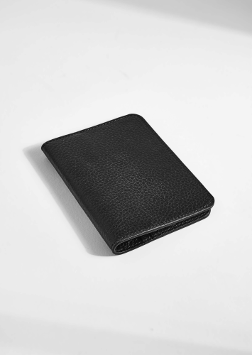 Passport Holders Black Oxford Wallet